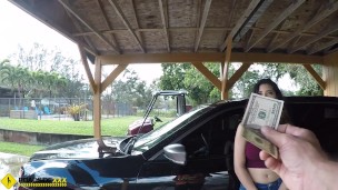 Roadside – Gabriela Lopez gets fucked after her mechanic fixes her car